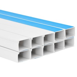 Goulotte de câble auto-adhésive 100x40 mm 10 m PVC 
