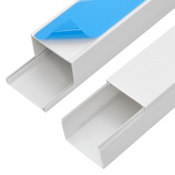 Goulotte de câble auto-adhésive 100x40 mm 10 m PVC 