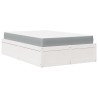 Lit avec matelas blanc 120x200 cm bois massif de pin 