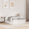 Lit avec matelas blanc 120x200 cm bois massif de pin 