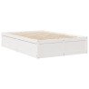 Lit avec matelas blanc 120x200 cm bois massif de pin 