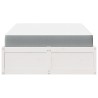 Lit avec matelas blanc 120x200 cm bois massif de pin 
