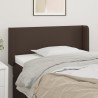 Tête de lit avec oreilles Marron 83x16x78/88 cm Similicuir 