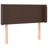 Tête de lit avec oreilles Marron 83x16x78/88 cm Similicuir 
