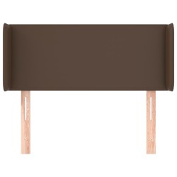 Tête de lit avec oreilles Marron 83x16x78/88 cm Similicuir 