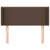Tête de lit avec oreilles Marron 83x16x78/88 cm Similicuir 