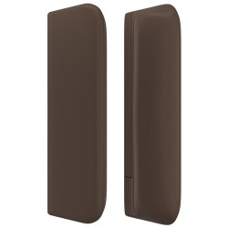 Tête de lit avec oreilles Marron 83x16x78/88 cm Similicuir 