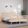 Cadre de lit sans matelas bois massif 