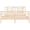 Cadre de lit sans matelas bois massif 