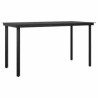 Ensemble à manger jardin coussins 5 pcs gris poly rotin verre 