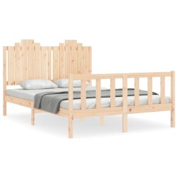 Cadre de lit sans matelas 140x200 cm bois massif de pin 