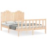 Cadre de lit sans matelas 140x200 cm bois massif de pin 