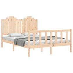 Cadre de lit sans matelas 140x200 cm bois massif de pin 