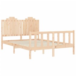 Cadre de lit sans matelas 140x200 cm bois massif de pin 