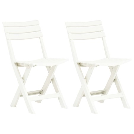Chaises de jardin pliables lot de 2 Plastique Blanc 