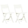 Chaises de jardin pliables lot de 2 Plastique Blanc 