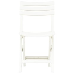 Chaises de jardin pliables lot de 2 Plastique Blanc 