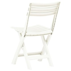 Chaises de jardin pliables lot de 2 Plastique Blanc 