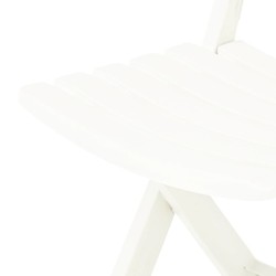 Chaises de jardin pliables lot de 2 Plastique Blanc 