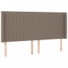 Tête de lit à LED Taupe 163x16x118/128 cm Tissu 