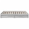Cadre de lit avec tiroirs sans matelas sonoma gris 135x190 cm 