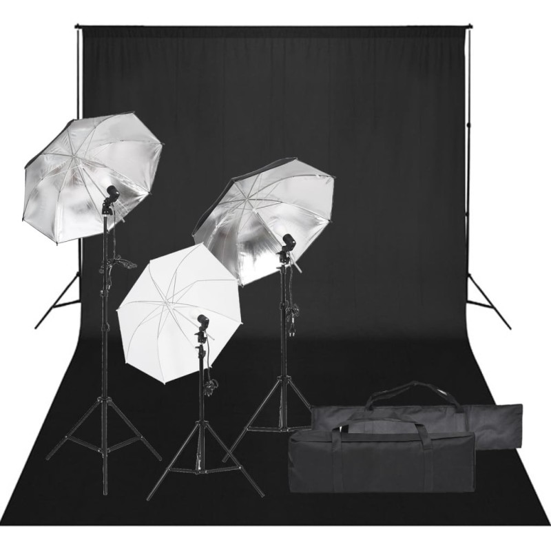 Kit de studio photo avec éclairage et toile de fond 