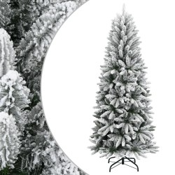 Sapin de Noël artificiel avec neige floquée 240 cm PVC et PE 