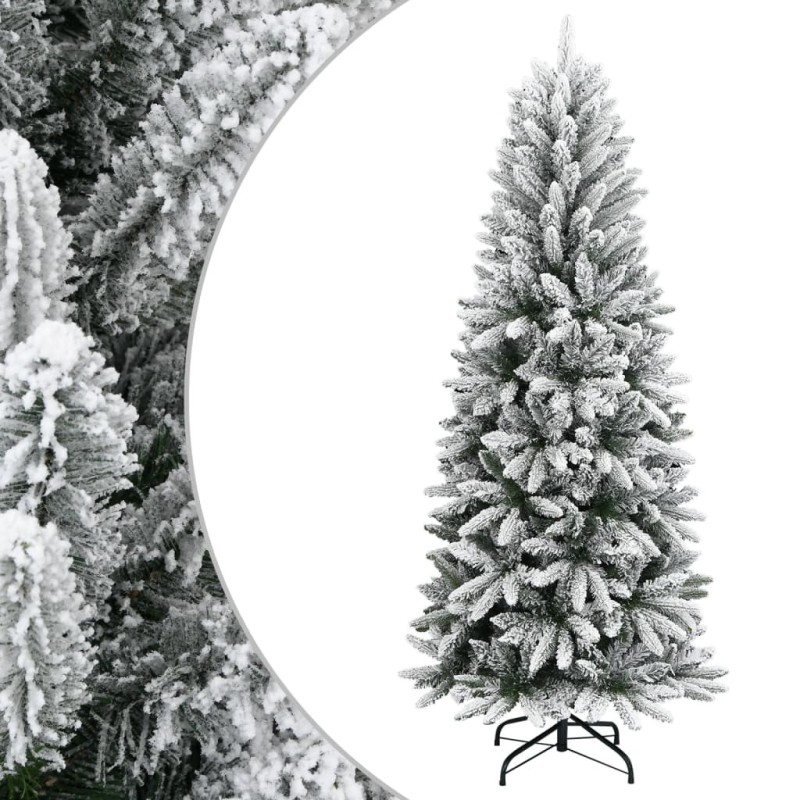 Sapin de Noël artificiel avec neige floquée 240 cm PVC et PE 