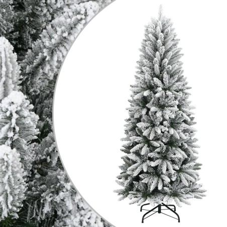 Sapin de Noël artificiel avec neige floquée 240 cm PVC et PE 
