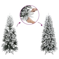 Sapin de Noël artificiel avec neige floquée 240 cm PVC et PE 