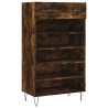 Armoire à chaussures chêne fumé 60x35x105 cm bois d'ingénierie 