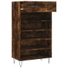 Armoire à chaussures chêne fumé 60x35x105 cm bois d'ingénierie 