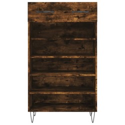 Armoire à chaussures chêne fumé 60x35x105 cm bois d'ingénierie 