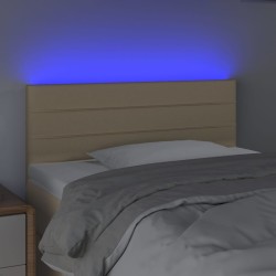 Tête de lit à LED Crème 90x5x78/88 cm Tissu 