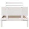 Cadre de lit avec tête de lit sans matelas blanc 90x190 cm 