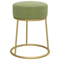 Tabouret rond Vert moutarde Velours 