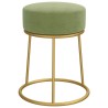 Tabouret rond Vert moutarde Velours 