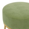 Tabouret rond Vert moutarde Velours 
