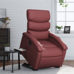 Fauteuil inclinable Rouge bordeaux Similicuir 
