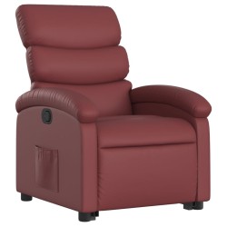 Fauteuil inclinable Rouge bordeaux Similicuir 