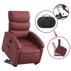 Fauteuil inclinable Rouge bordeaux Similicuir 