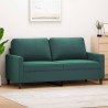Canapé à 2 places Vert foncé 140 cm Velours 