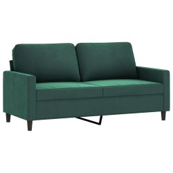 Canapé à 2 places Vert foncé 140 cm Velours 