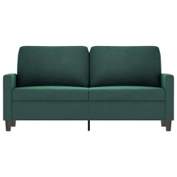 Canapé à 2 places Vert foncé 140 cm Velours 