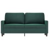 Canapé à 2 places Vert foncé 140 cm Velours 