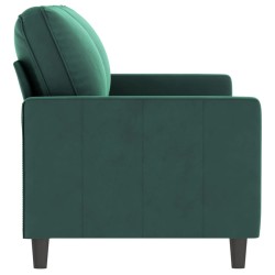 Canapé à 2 places Vert foncé 140 cm Velours 