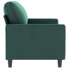 Canapé à 2 places Vert foncé 140 cm Velours 