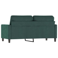 Canapé à 2 places Vert foncé 140 cm Velours 