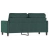 Canapé à 2 places Vert foncé 140 cm Velours 