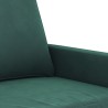 Canapé à 2 places Vert foncé 140 cm Velours 